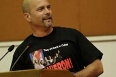 Gerardo addressing the conference in Havana