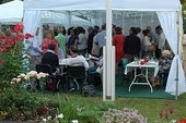 Friends of Cuba enjoy the reception at the ambassador's residence