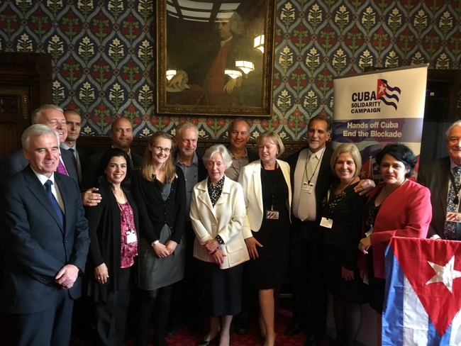 In parliament with cross party members of the APPG on Cuba 