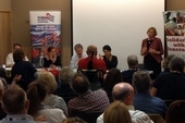 Tony Burke, Unite AGS, Rocio Maneiro, Venezuelan Ambassador, Adrian Weir, Unite Deputy Chief of Staff, Teresita Vicente, Cuban Ambassador and Baroness Angela Smith