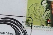 The first stamp, featuring revolutionary feminist Vilma Espin, was launched at the 10th Cuban Assembly Against Homophobia and Transphobia.