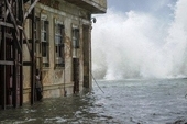 Flooded streets in Havana